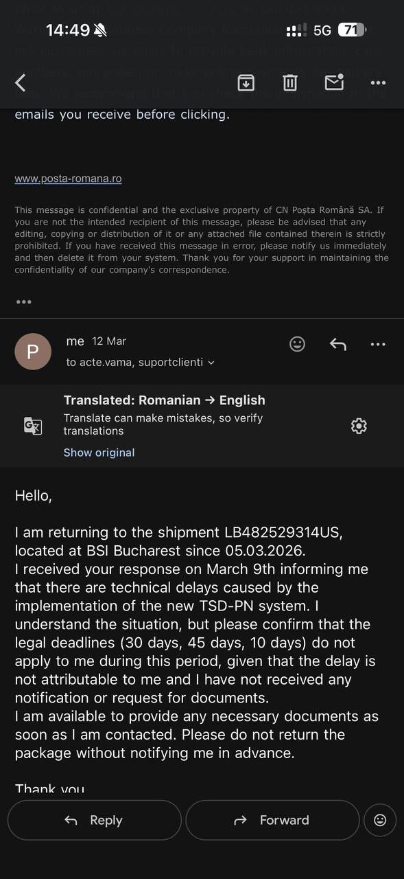 Additional correspondence